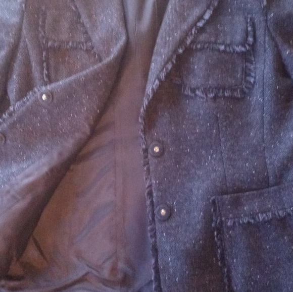 Jones New York warm stylish wool blazer w/satin inner lining - Picture 5 of 9